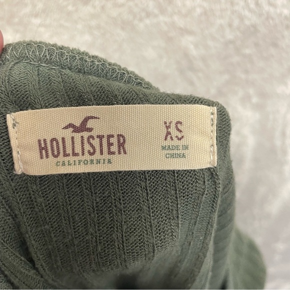 Hollister women’s Y2K Henley thermal shirt long sleeve green size XS - Picture 7 of 7